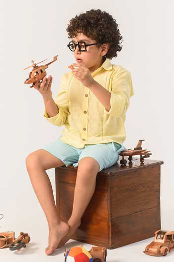 Littleens Yellow Organic Cotton Shirt 