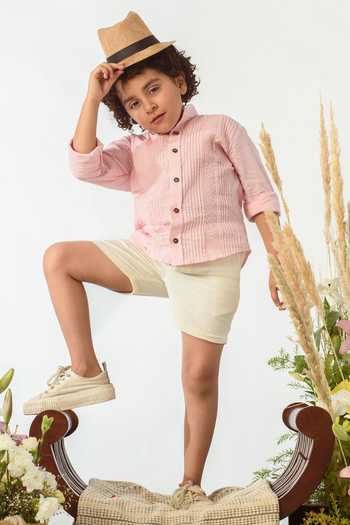 Littleens Pintuck Organic Cotton Shirt 