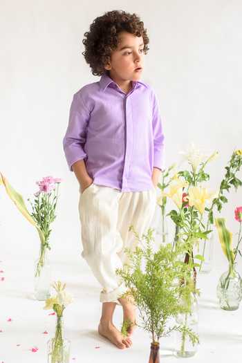 Littleens Handloom Stripe Organic Cotton Shirt 