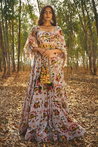 Baise Gaba Chamomile Crepe Lehenga Set