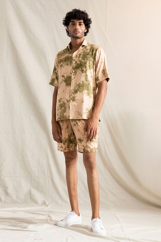 Bohame Tie-Dye Shirt & Shorts Set