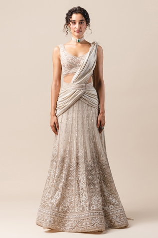 Tarun Tahiliani Draped Lehenga Saree