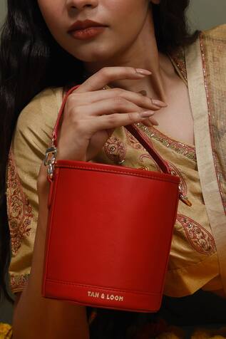 Barrel Leather Potli Bag 