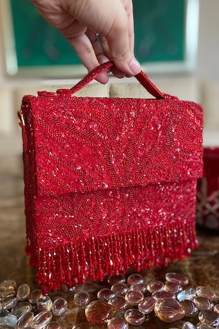 Zebra Cristal Flapper Clutch With Sling 