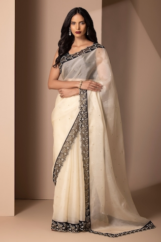 Shop White designer Saree Blouses for Women Online