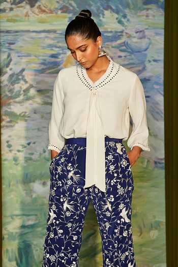Twenty Nine A-Line Ruffled Bow Tie Top 