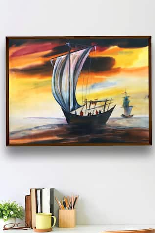 Sailing Boat Print Painting 