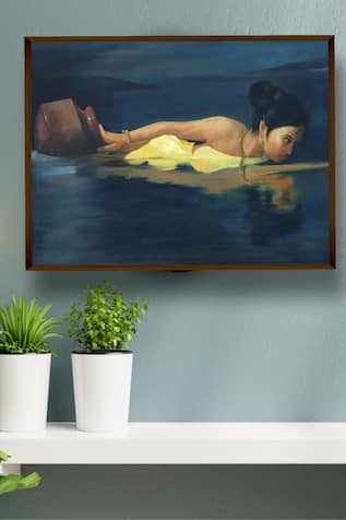 Lady Portrait Print Canvas Painting 