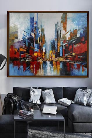 City Abstract Print Canvas Painting 