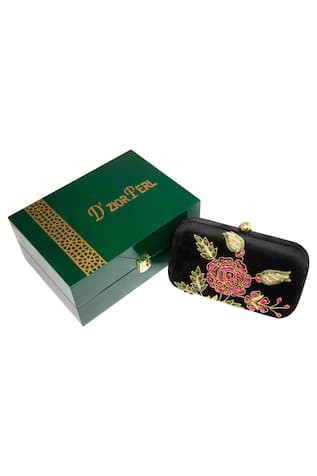 Emeralds Embellished Clutch 