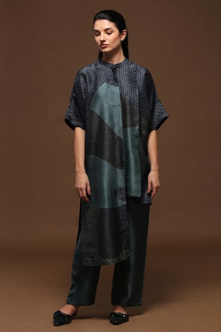 Printed Asymmetric Kurta & Pant Set 