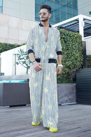 Printed Bomber Jacket & Pant Set 