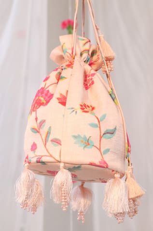 Gajji Satin Printed Potli 