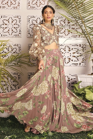 Sachkiran Bimbra Embroidered Blouse & Palazzo Set
