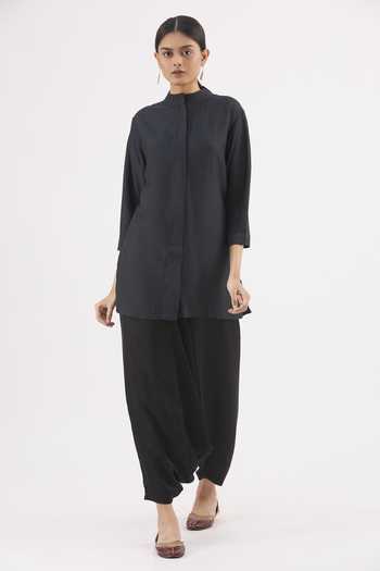 Vishwa By Pinki Sinha Handwoven Tunic with Draped Pant 