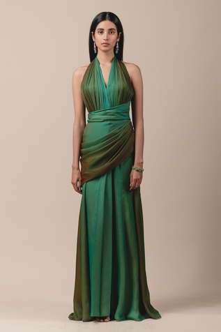 Tarun Tahiliani Draped Saree Gown