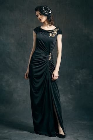 Deeva fashions Women Gown Black Dress - Buy Deeva fashions Women Gown Black  Dress Online at Best Prices in India | Flipkart.com