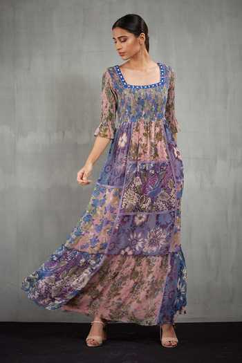 Kavita Bhartia Floral Print Maxi Dress 