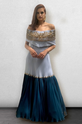 Off Shoulder Tassel Gown 