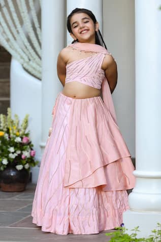 Littleens Khwabeeda Embroidered Lehenga Set 