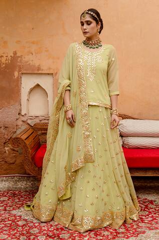Share more than 65 long kurti with ghagra