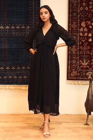 Buy WEST LINE WOMEN BLACK cotton CHIC DRESS Online in Pakistan On Clicky.pk  at Lowest Prices | Cash On Delivery All Over the Pakistan