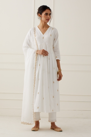 Ikshita Choudhary Floral Embroidered Anarkali Set