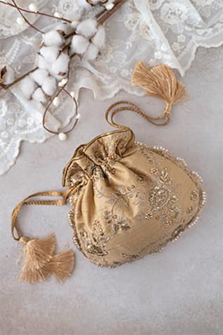 Silk Embroidered Potli Bag 