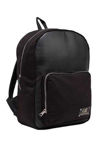 Black Vegan Leather Backpack 