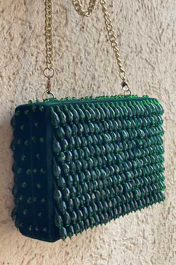 Bhavna Kumar Embroidered Velvet Box Clutch 