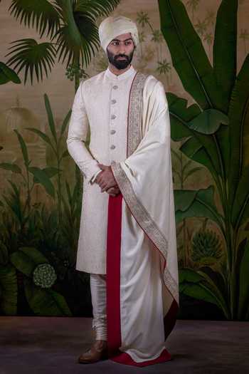 Punit Arora Ornamental Embroidered Sherwani Set 