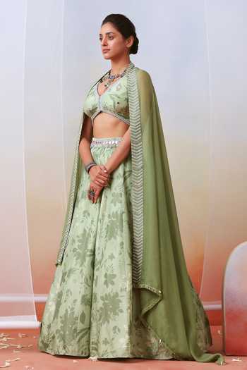 ISHA GUPTA TAYAL Floral Print Lehenga Set 