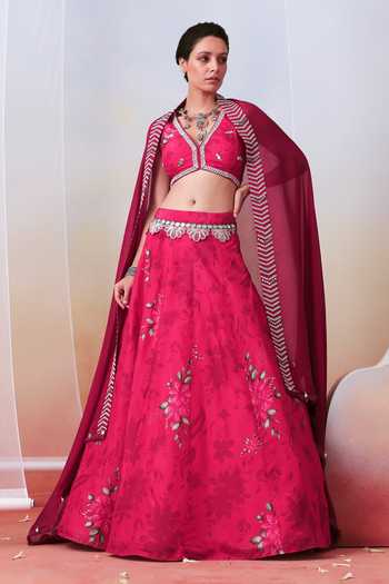 ISHA GUPTA TAYAL Floral Print Lehenga Set 