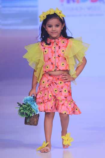 Kirti Agarwal - Pret N Couture Floral Printed Skirt & Crop Top Set 