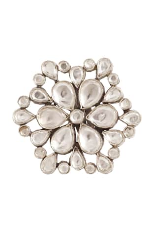 Handmade Kundan Floral Ring 
