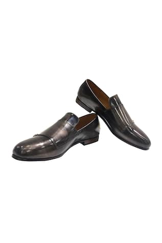 Metallic Handcrafted Loafers