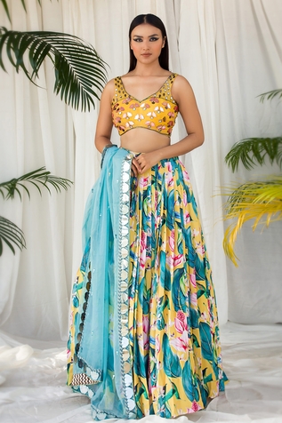 Izzumi Mehta Printed Lehenga Set