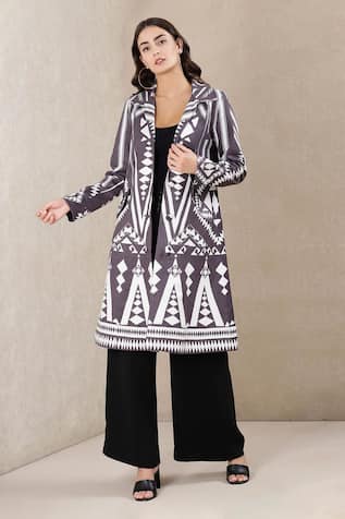 Printed Long Jacket 