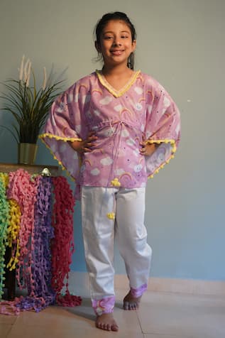 Printed Kaftan & Pant Set 