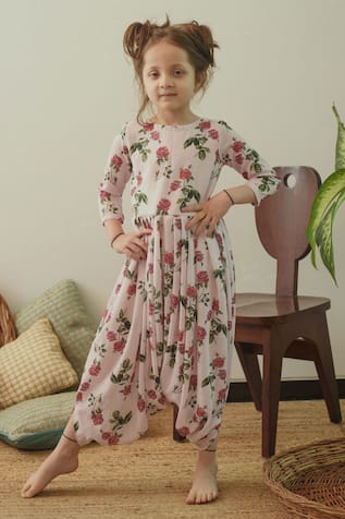 Linen Printed Dhoti Jumpsuit 