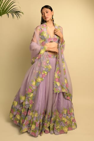 Karishma Khanduja Bareilly Organza Lehenga Set 
