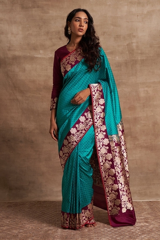 Kasturi Kundal Silk Banarasi Handloom Saree