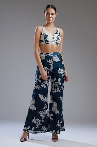 Printed Chanderi Silk Palazzo For Kids