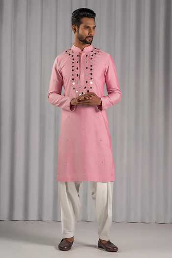Punit Arora Silk Embroidered Kurta Set 