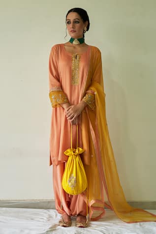 Embroidered Kurta Set For Kids