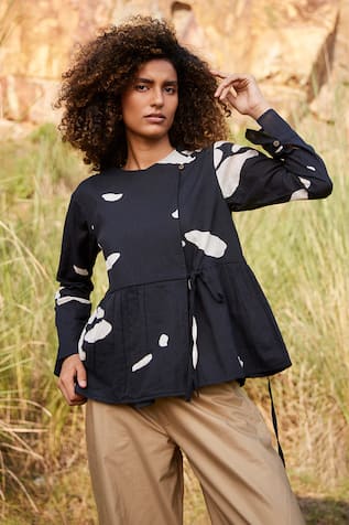 Droplet Printed Blouse 