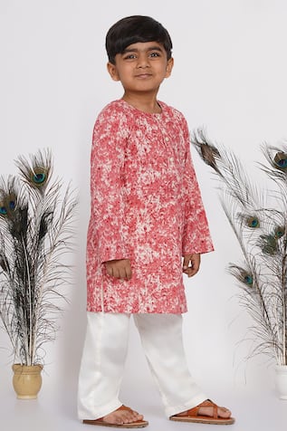 Little Bansi Printed Kurta & Pant Set