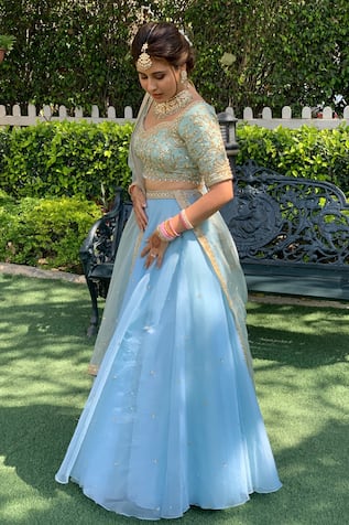 Embroidered Lehenga Set For Kids