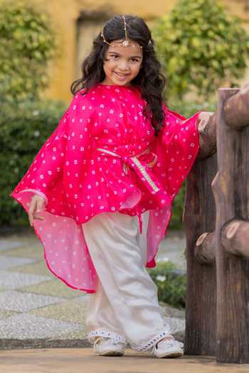 Lil Angels Printed Cape Top & Pant Set 