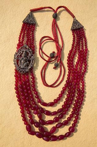 The Ganesha Carved Motif Mala 